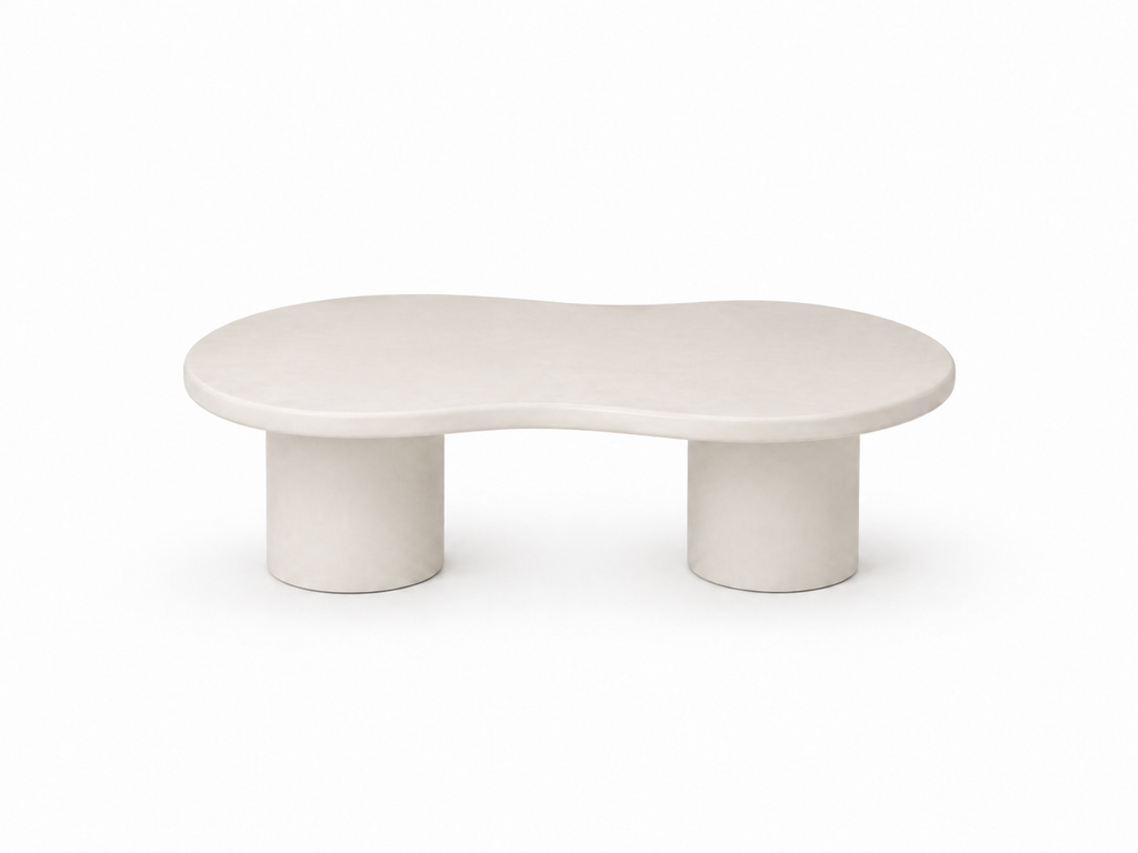 Mesa de centro de microcemento organica