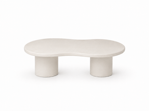 Mesa de centro de microcemento organica
